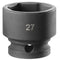 [NSS.27A] 1/2 in. Short Impact Socket, 27 mm