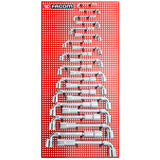 444 X 888 mm vertical perforated hook panel red