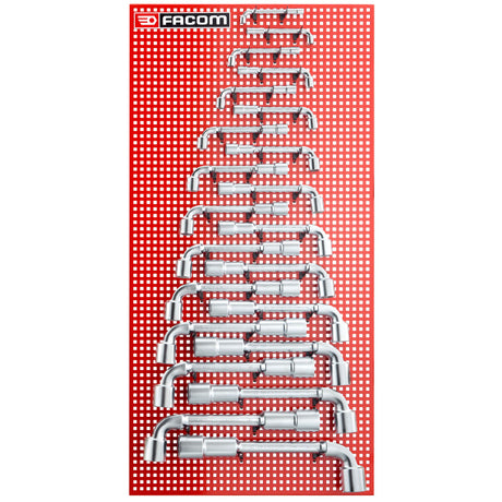 444 X 888 mm vertical perforated hook panel red