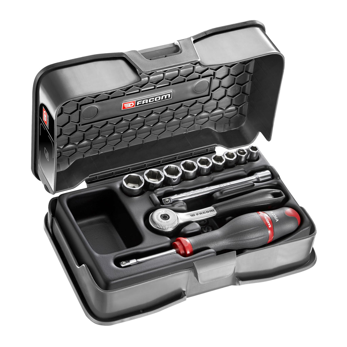1/4 in. MBOX Original Round Head Ratchet & Socket Set (12 pc.)