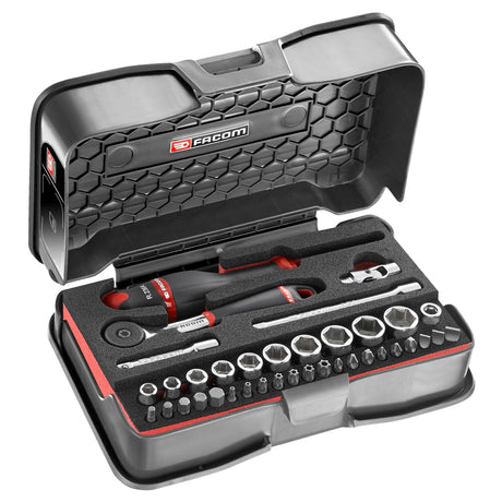 1/4' Socket Set 6Pt Mm R.161B 37Pc Faom