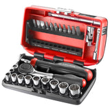 1/4 in. NANO Twist Handle Ratchet & Socket Set (27 pc.)