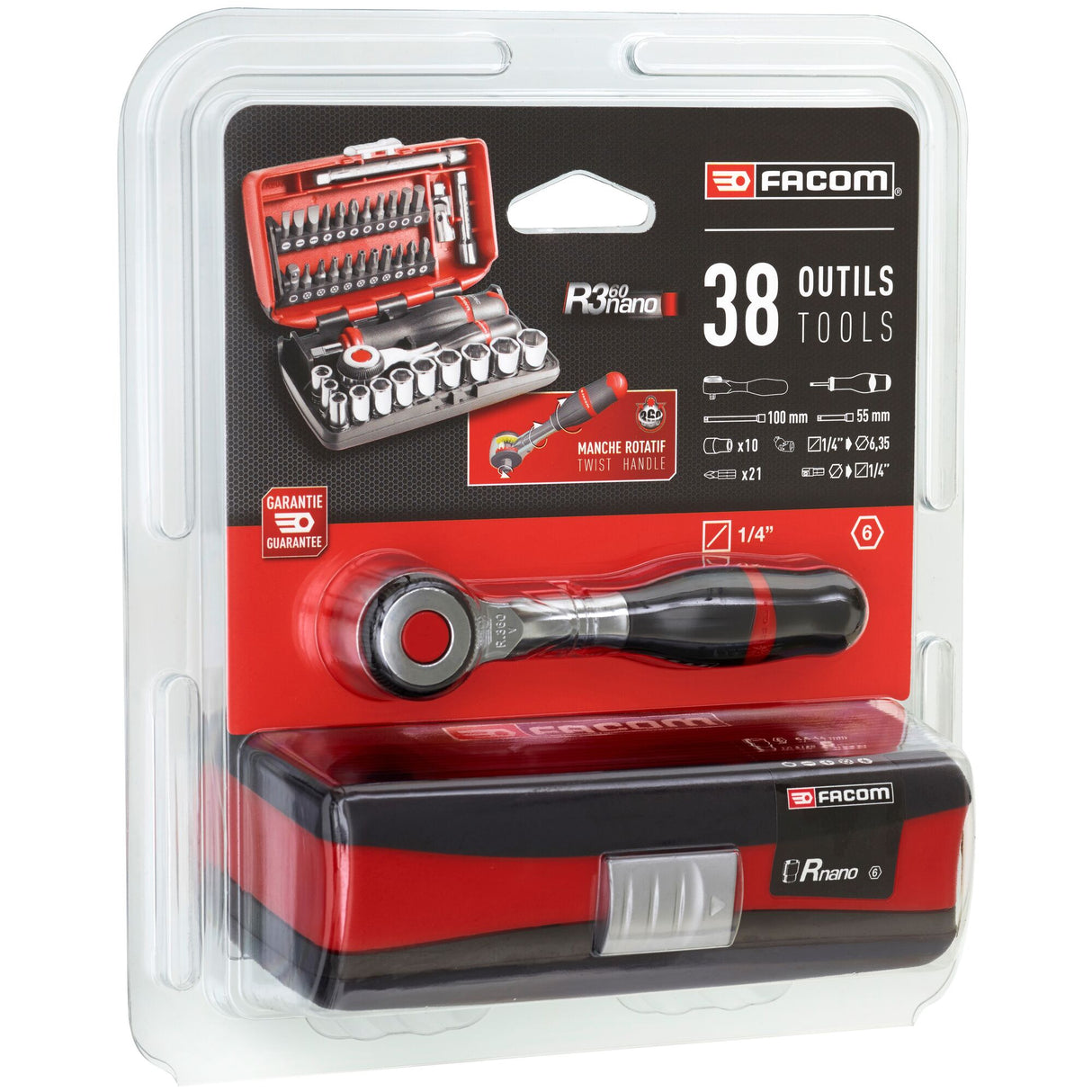 1/4 in. NANO Twist Handle Ratchet & Socket Set (38 pc.)