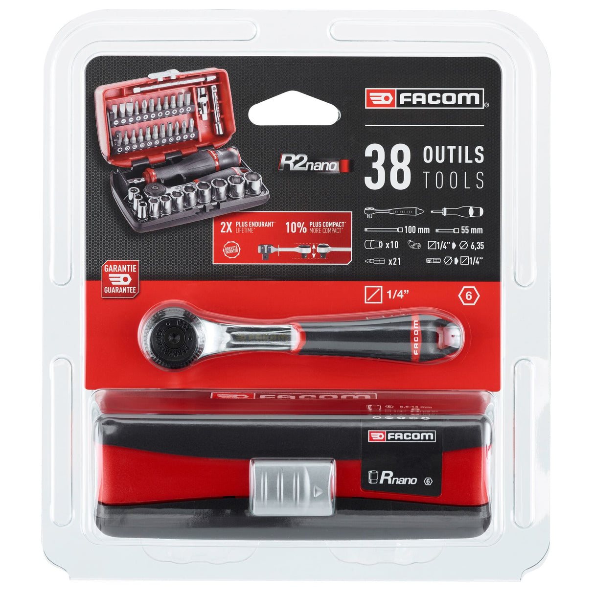 1/4 in. NANO Performance Round Head Ratchet Socket Set (38 pc.)