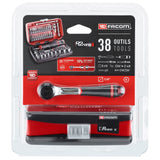 1/4 in. NANO Performance Round Head Ratchet Socket Set (38 pc.)