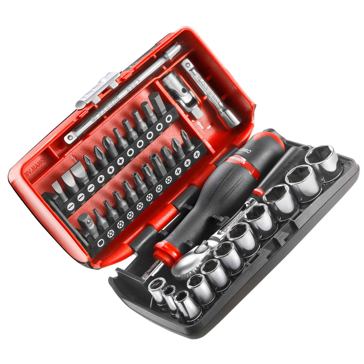 1/4 in. NANO Pear Head Ratchet & Socket Set (38 pc.)