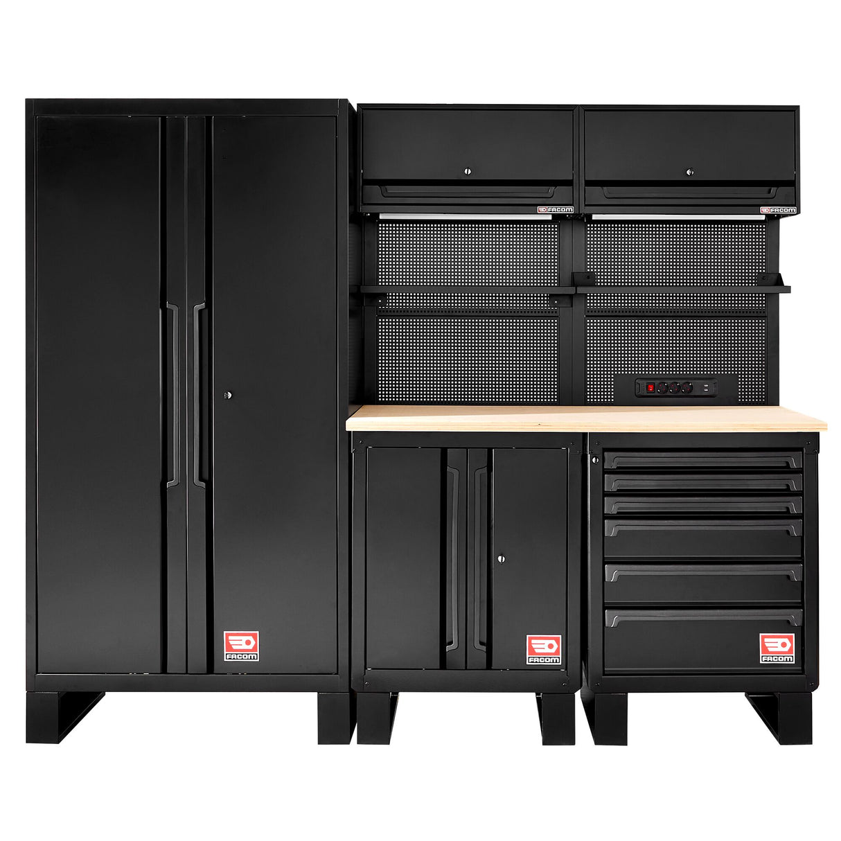 2.45m RWS2 Set With 1m Storage Cabinet Wooden Top