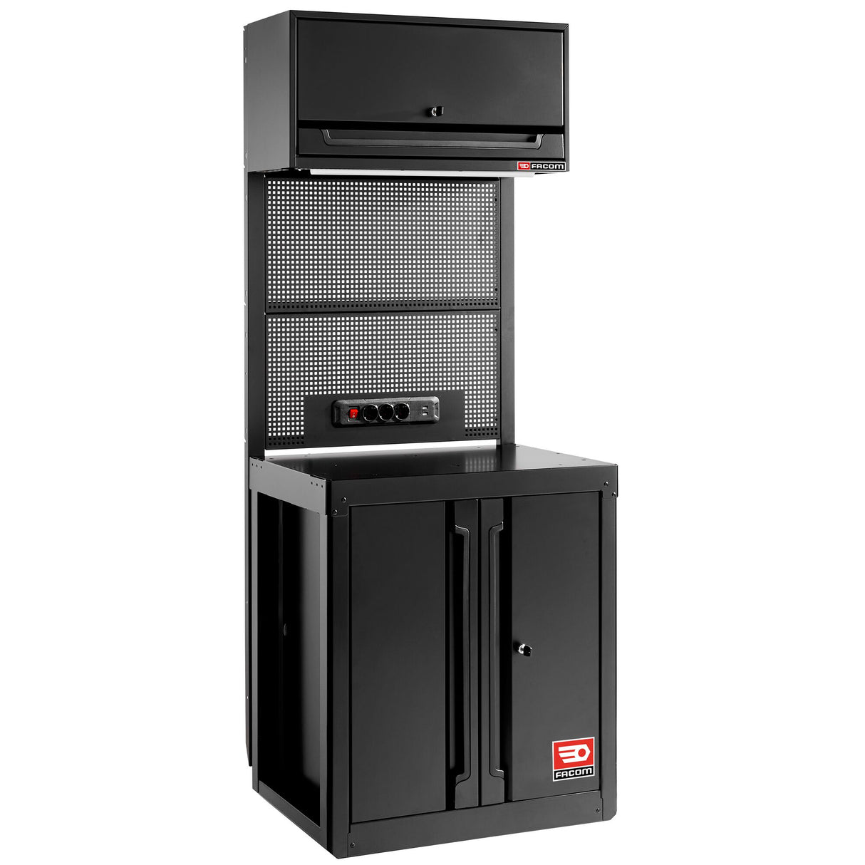 Base Unit With 2 Solid Doors, Black