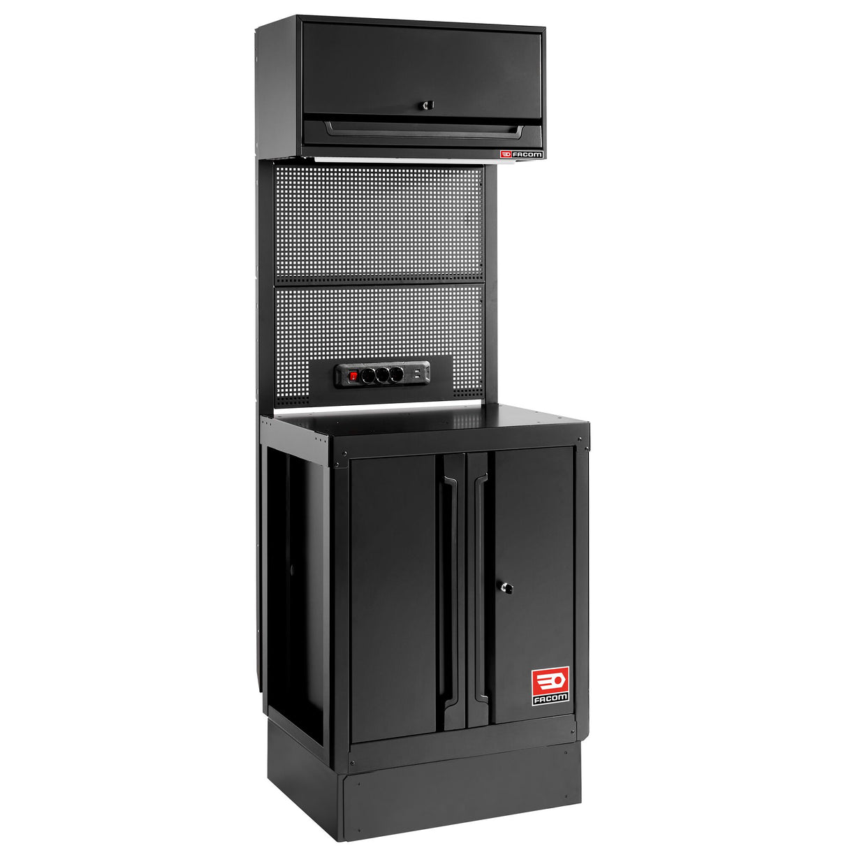 Base Unit With 2 Solid Doors, Black