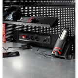 RWS2.0 - Half High Pegboard Power Strip With USB, Black