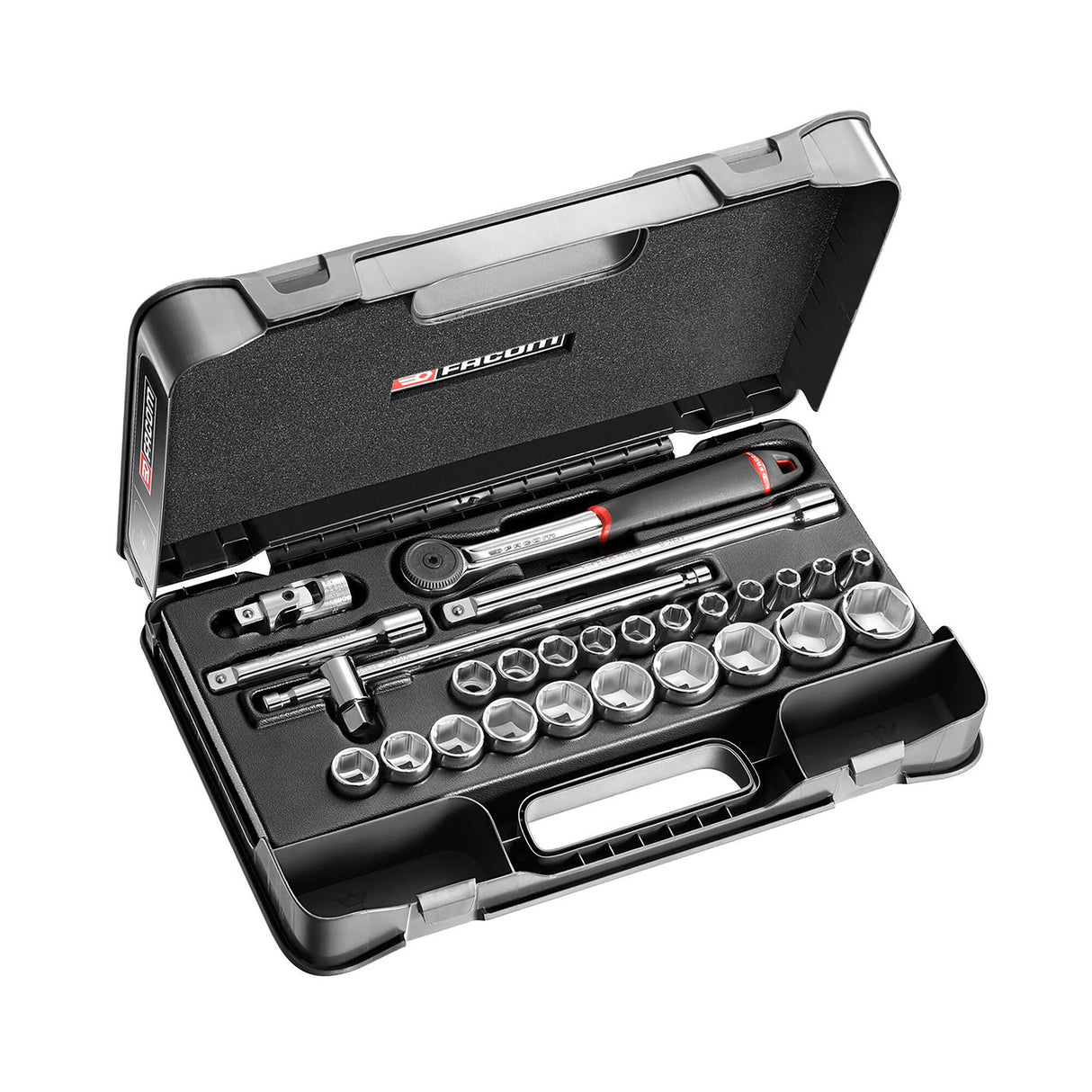 1/2 in. MBOX Socket Set With Performance Round Head Ratchet (26 pc.)