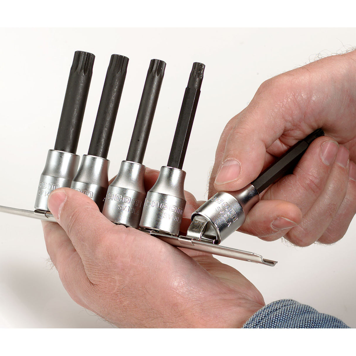 1/2 in. Drive Bits for Spline Socket Head XZN Long Bits Set, 6 to 14 mm (5 pc.)