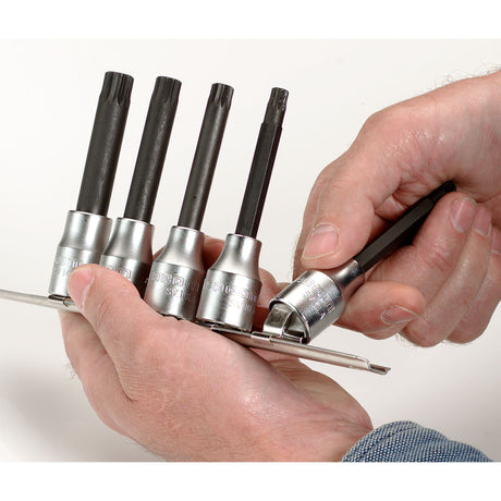 1/2 in. Drive Bits for Spline Socket Head XZN Long Bits Set, 6 to 14 mm (5 pc.)