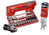Pack OGV® Grip DBOX - un jeu de clés mixtes 441 en étui 8 pièces + un coffret DBOX 1/2" 21 pièces