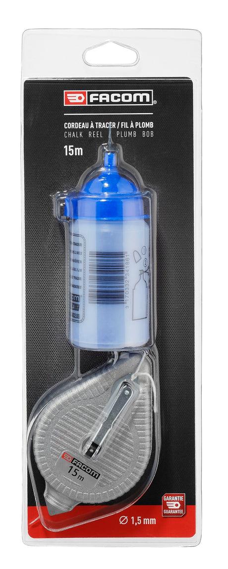 3289 - Chalk Reel, Plumb Bob Set, Blue