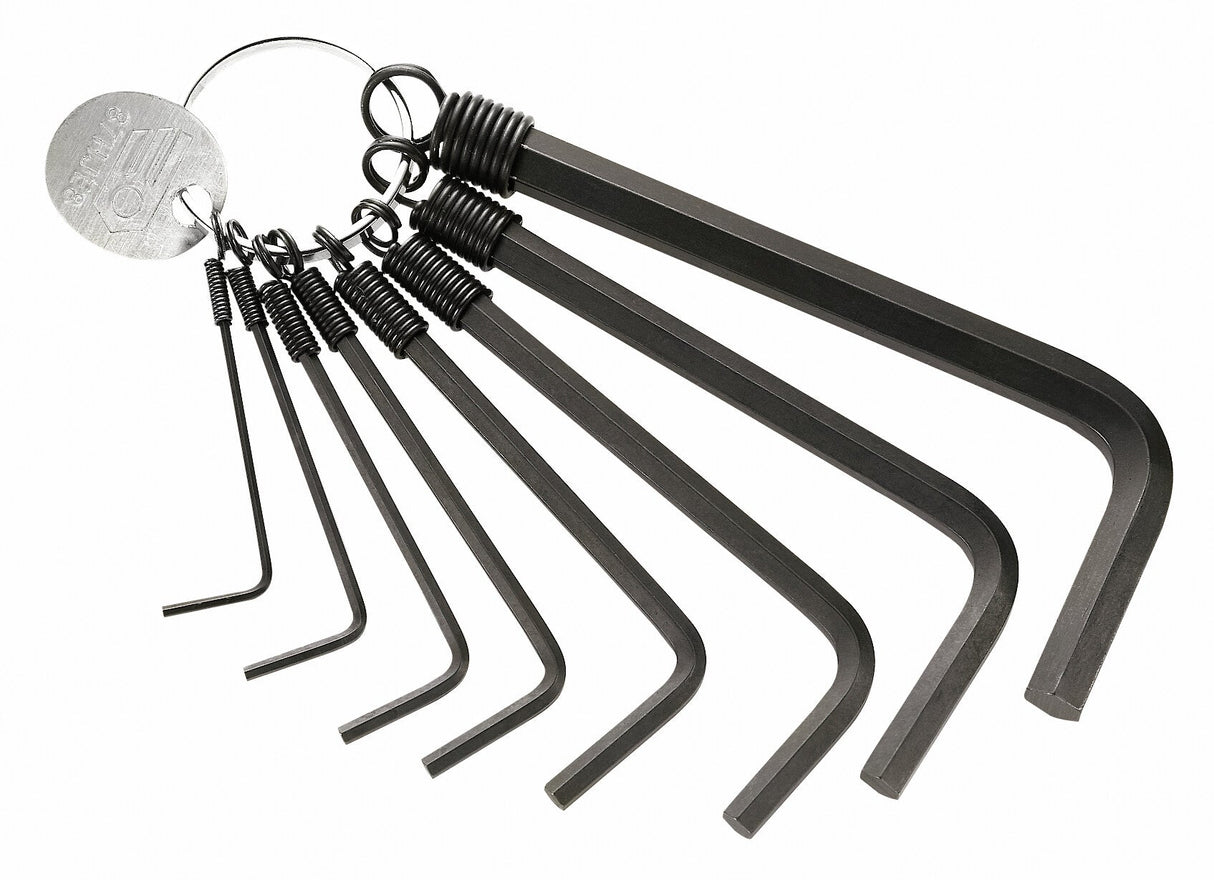 Clé mâle 6 pans courte sur anneau